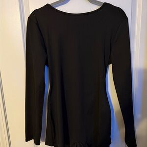 NWOT Comfy Black Long Sleeve Women's shorts romper with open back